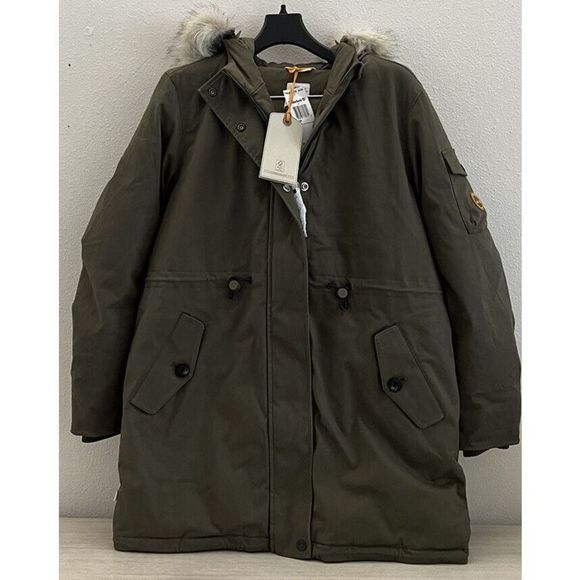Timberland Jackets & Blazers - Timberland TB0A2C23 Women Sz S Dk Green Mt Kelsey Sherpa-Lined Hooded Parka
